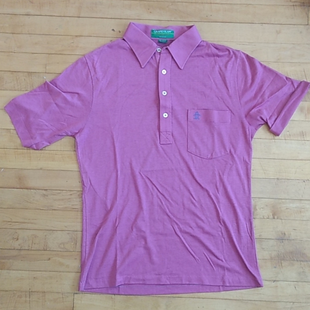Vintage men's pink polo size medium